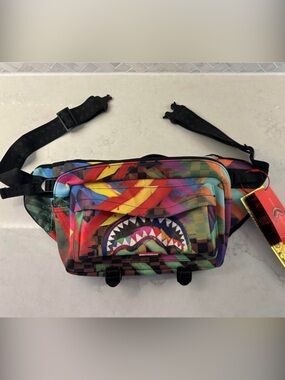 Discontinued SPRAYGROUND Shark Graffiti crossbody bag